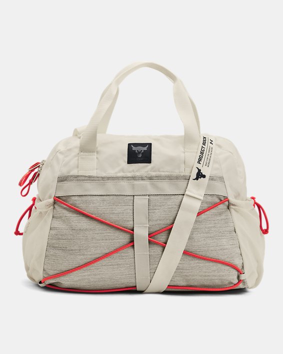 Women's Project Rock Small Gym Bag in White image number 0